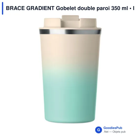 Gobelet double paroi personnalisable en acier inoxydable - BRACE GRADIENTavec logo - Image 11