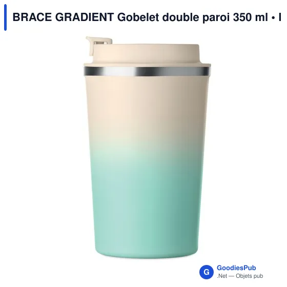 Gobelet double paroi personnalisable en acier inoxydable - BRACE GRADIENTavec logo - Image 12