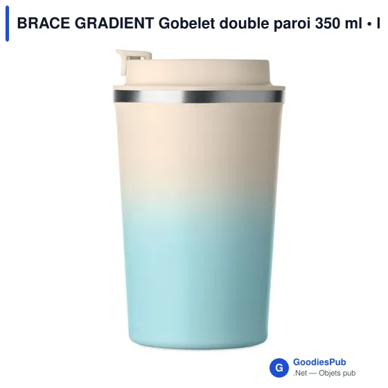 Gobelet double paroi personnalisable en acier inoxydable - BRACE GRADIENTavec logo - Image 4