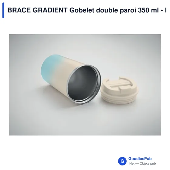 Gobelet double paroi personnalisable en acier inoxydable - BRACE GRADIENTavec logo - Image 5