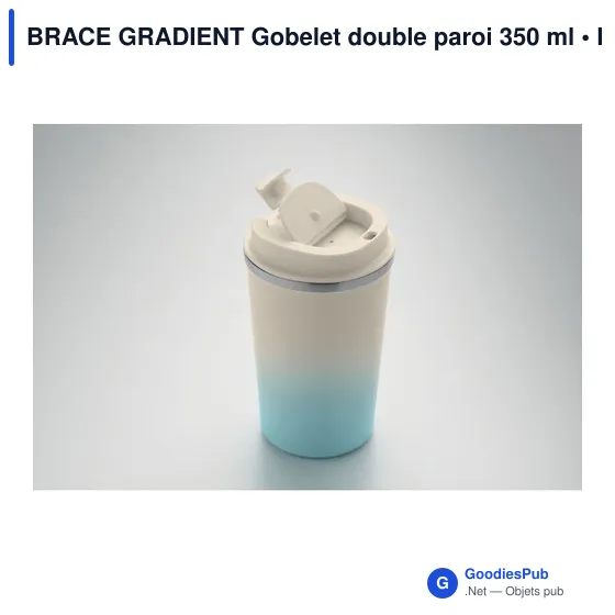 Gobelet double paroi personnalisable en acier inoxydable - BRACE GRADIENTavec logo - Image 7