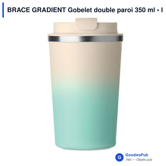 Gobelet double paroi personnalisable en acier inoxydable - BRACE GRADIENTavec logo - Image 9