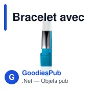 Bracelet chargeur personnalisable avec logo - modèle Tiago - Miniature 1