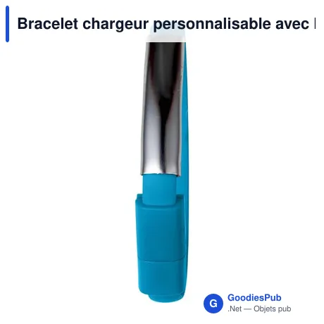Bracelet chargeur personnalisable avec logo - modèle Tiago