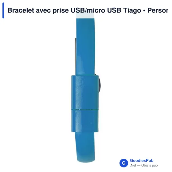 Bracelet chargeur personnalisable avec logo - modèle Tiago - Image 3
