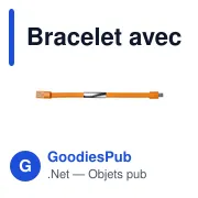 Bracelet chargeur personnalisable avec logo - modèle Tiago - Miniature 5