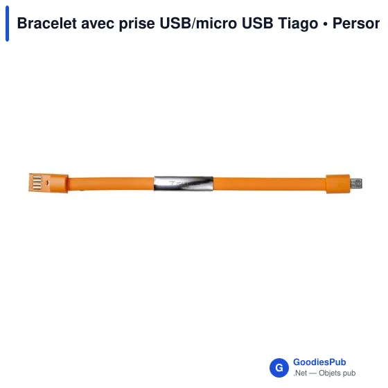 Bracelet chargeur personnalisable avec logo - modèle Tiago - Image 5
