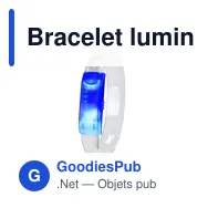 Bracelet lumineux personnalisable Dauser avec logo pour événements - Miniature 4