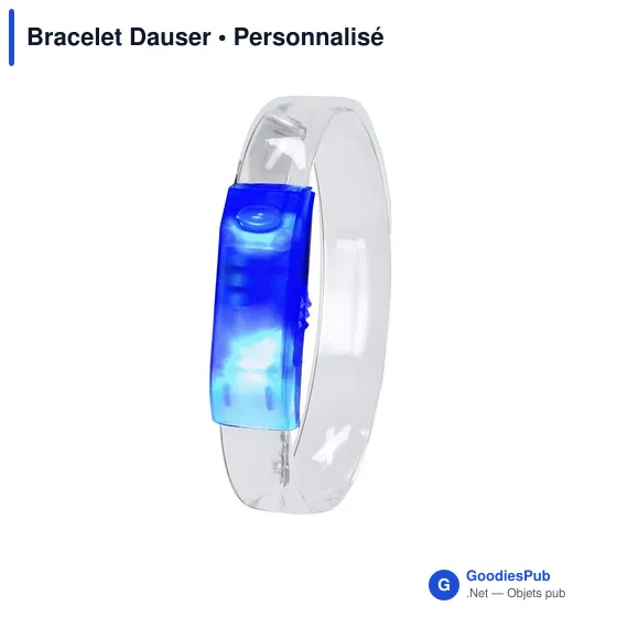 Bracelet lumineux personnalisable Dauser avec logo pour événements - Image 4