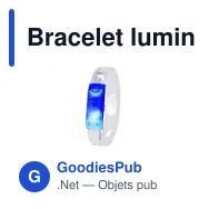 Bracelet lumineux personnalisable Dauser avec logo pour événements - Miniature 5