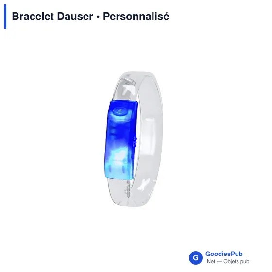 Bracelet lumineux personnalisable Dauser avec logo pour événements - Image 5