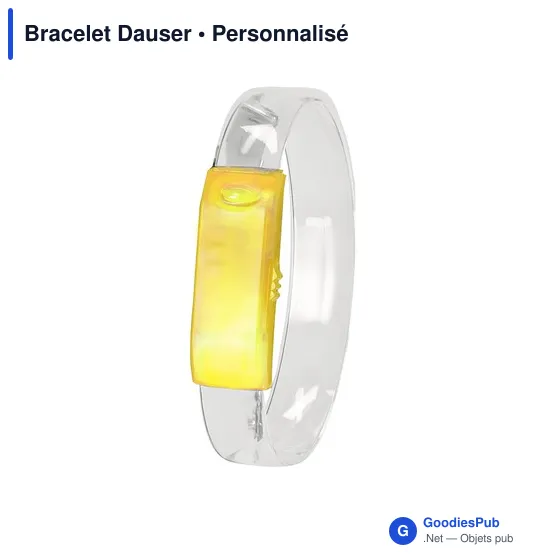 Bracelet lumineux personnalisable Dauser avec logo pour événements - Image 7