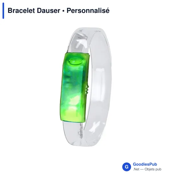 Bracelet lumineux personnalisable Dauser avec logo pour événements - Image 10