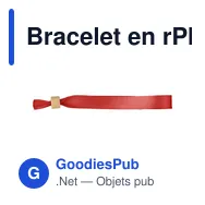 Bracelet en rPET 300D personnalisable avec logo - Tarian - Miniature 1
