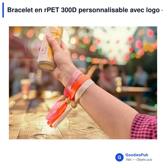 Bracelet en rPET 300D personnalisable avec logo - Tarian - Image 7