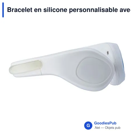 Bracelet en silicone personnalisable avec logo - modèle Rosanna