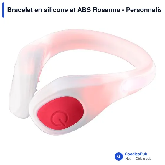 Bracelet en silicone personnalisable avec logo - modèle Rosanna - Image 2