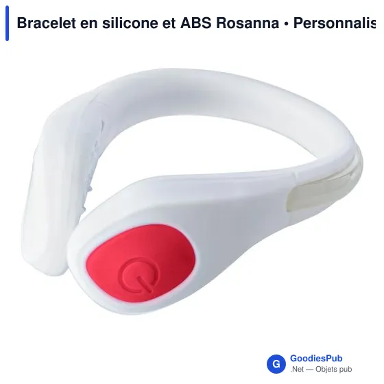 Bracelet en silicone personnalisable avec logo - modèle Rosanna - Image 3