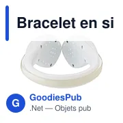 Bracelet en silicone personnalisable avec logo - modèle Rosanna - Miniature 4