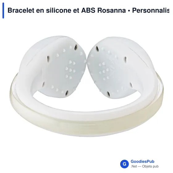 Bracelet en silicone personnalisable avec logo - modèle Rosanna - Image 4