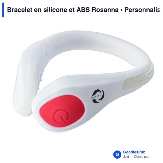 Bracelet en silicone personnalisable avec logo - modèle Rosanna - Image 5