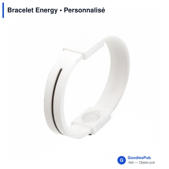 Bracelet Energy personnalisable avec logo pour objets publicitaires - Image 3