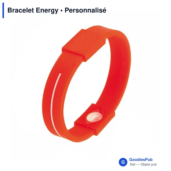 Bracelet Energy personnalisable avec logo pour objets publicitaires - Image 5