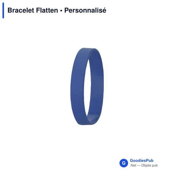 Bracelet en silicone personnalisable avec logo - Bracelet Flatten - Image 2