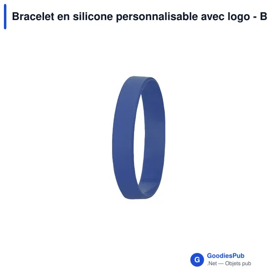 Bracelet en silicone personnalisable avec logo - Bracelet Flatten - Image 11