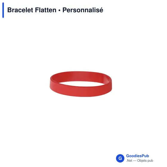 Bracelet en silicone personnalisable avec logo - Bracelet Flatten - Image 12