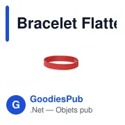 Bracelet en silicone personnalisable avec logo - Bracelet Flatten - Miniature 3