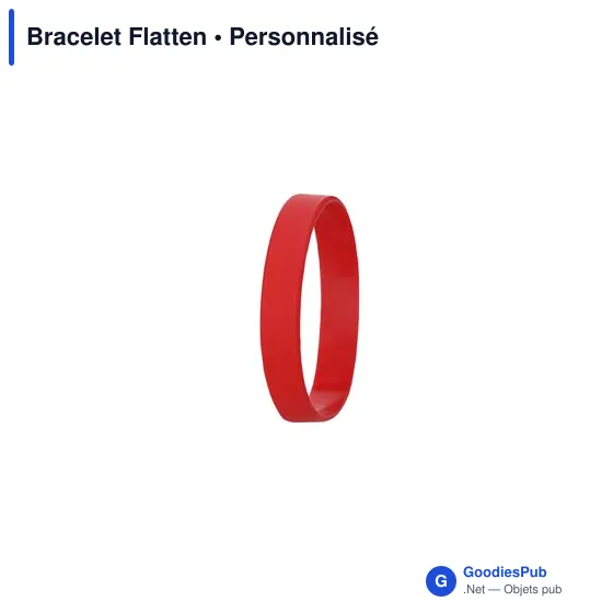 Bracelet en silicone personnalisable avec logo - Bracelet Flatten - Image 4