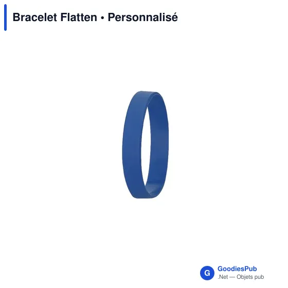 Bracelet en silicone personnalisable avec logo - Bracelet Flatten - Image 7