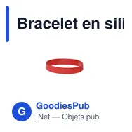 Bracelet en silicone personnalisable avec logo - Bracelet Flatten - Miniature 9