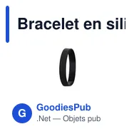 Bracelet en silicone personnalisable avec logo - Bracelet Flatten - Miniature 10
