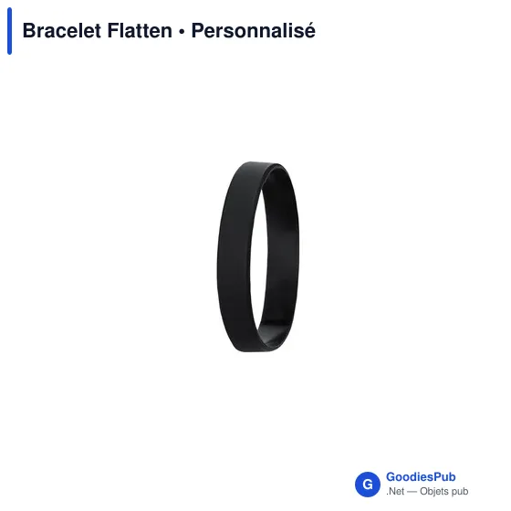 Bracelet en silicone personnalisable avec logo - Bracelet Flatten - Image 10