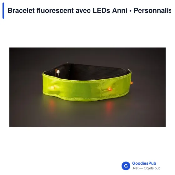 Bracelet fluorescent personnalisé avec logo - Anni - Image 3