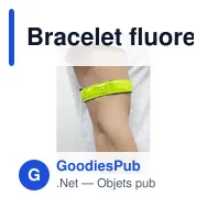 Bracelet fluorescent personnalisé avec logo - Anni - Miniature 4