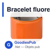 Bracelet fluorescent personnalisable pour logo - Henry - Miniature 1