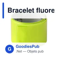 Bracelet fluorescent personnalisable pour logo - Henry - Miniature 2