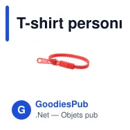T-shirt personnalisable avec logo pour entreprise - Miniature 1
