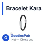 Bracelet en simili cuir personnalisable avec logo - Karasef - Miniature 1