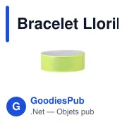 Bracelet d'identification personnalisable Llorik avec logo - Miniature 5