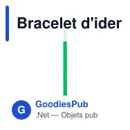 Bracelet d'identification personnalisable Plasker avec logo - Miniature 1