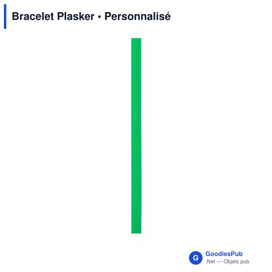 Bracelet d'identification personnalisable Plasker avec logo - Image 1