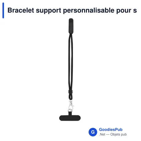 Bracelet support personnalisable pour smartphone avec logo
