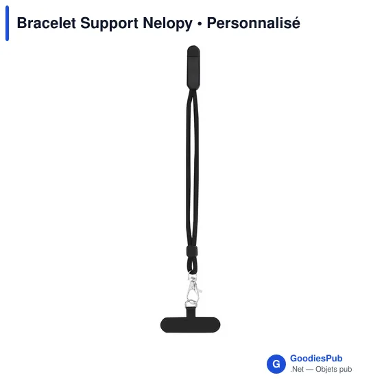 Bracelet support personnalisable pour smartphone avec logo - Image 1