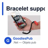 Bracelet support personnalisable pour smartphone avec logo - Miniature 12