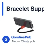 Bracelet support personnalisable pour smartphone avec logo - Miniature 3