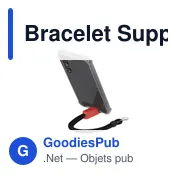Bracelet support personnalisable pour smartphone avec logo - Miniature 4